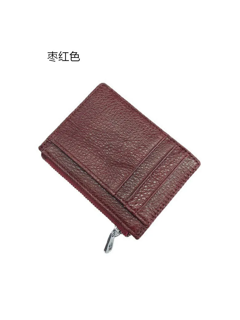 Короткий кошелек для мужчин и женщин, Многофункциональный Двусторонний бумажник из воловьей кожи с несколькими отделениями на молнии