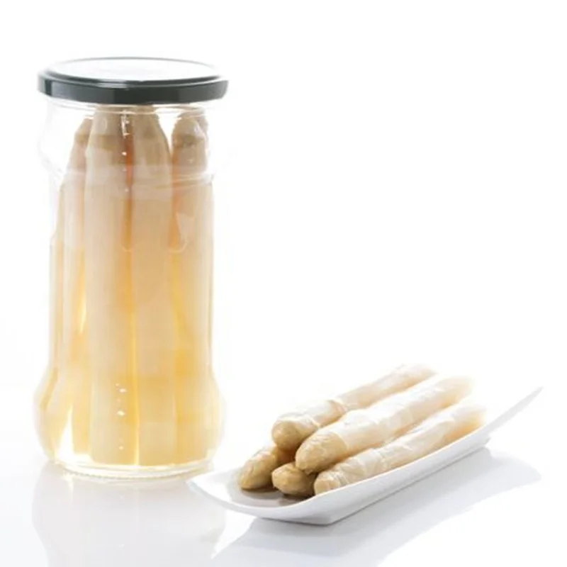 Canned White Asparagus in Glass Jar Canned vegetable