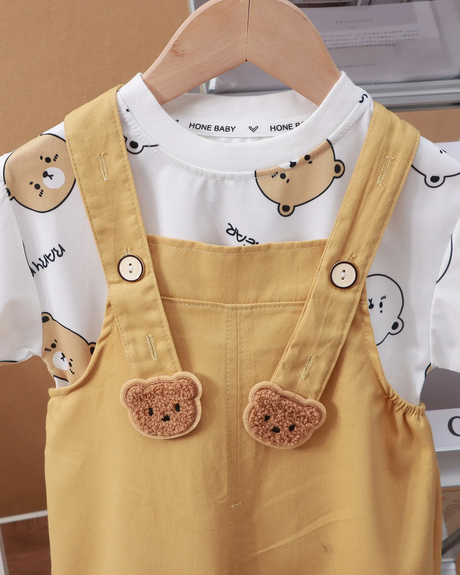Boys and girls baby summer half sleeve new baby overalls two sets of outing clothes