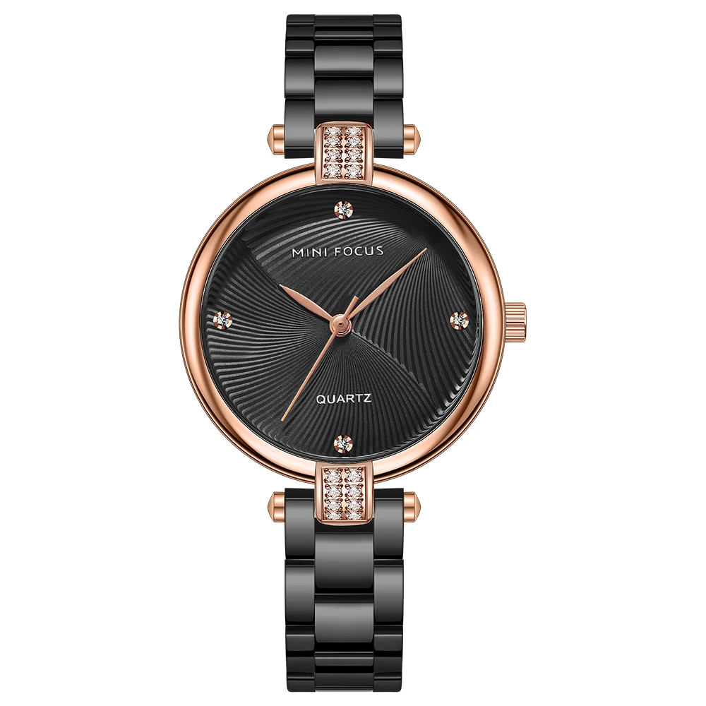 MINI FOCUS Trend Design Quartz Watch for Woman Luxury waterproof Clock Latest Sport With WristWatch Stainless Steel Strap MF310L