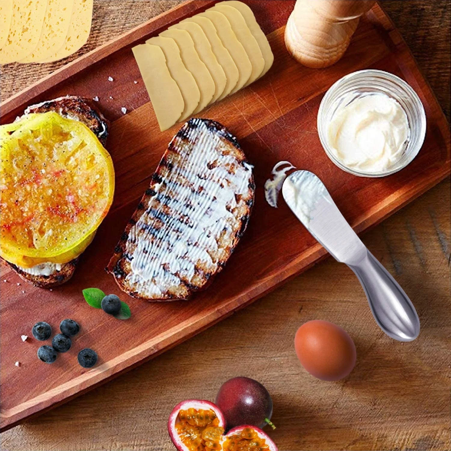 4 шт. один набор кастрюль из нержавеющей стали разбрасыватель удобрений Набор ножей маленький сыр бри