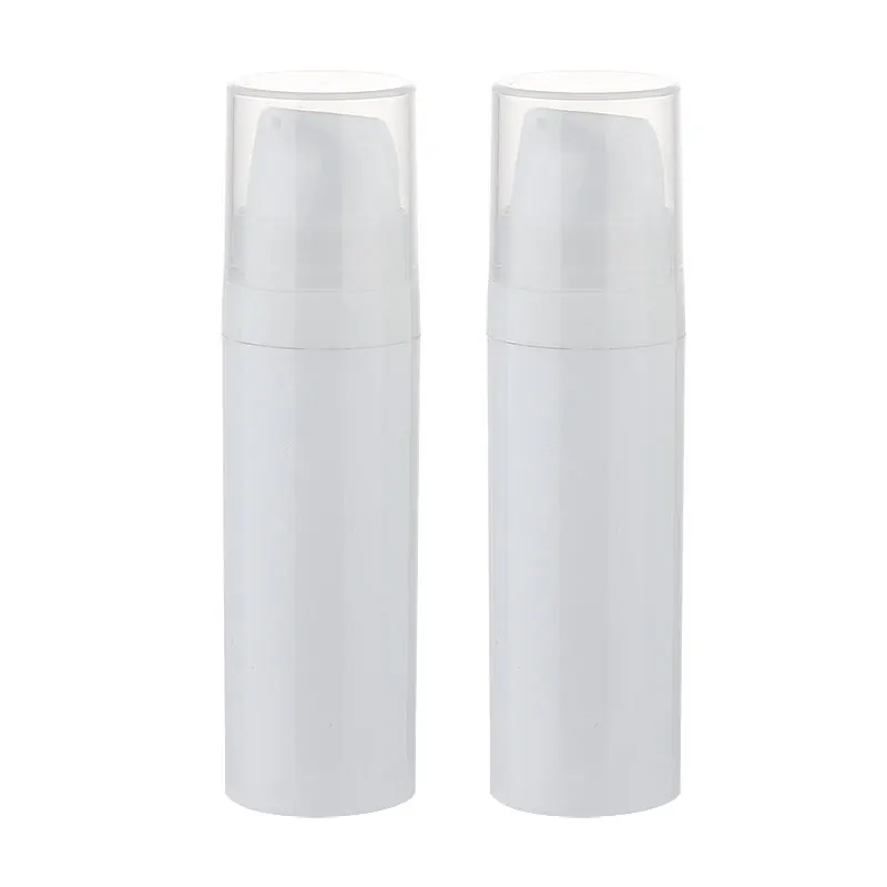 5ml 10ml 15ml plastic white cosmetic skin care lotion airless bottle