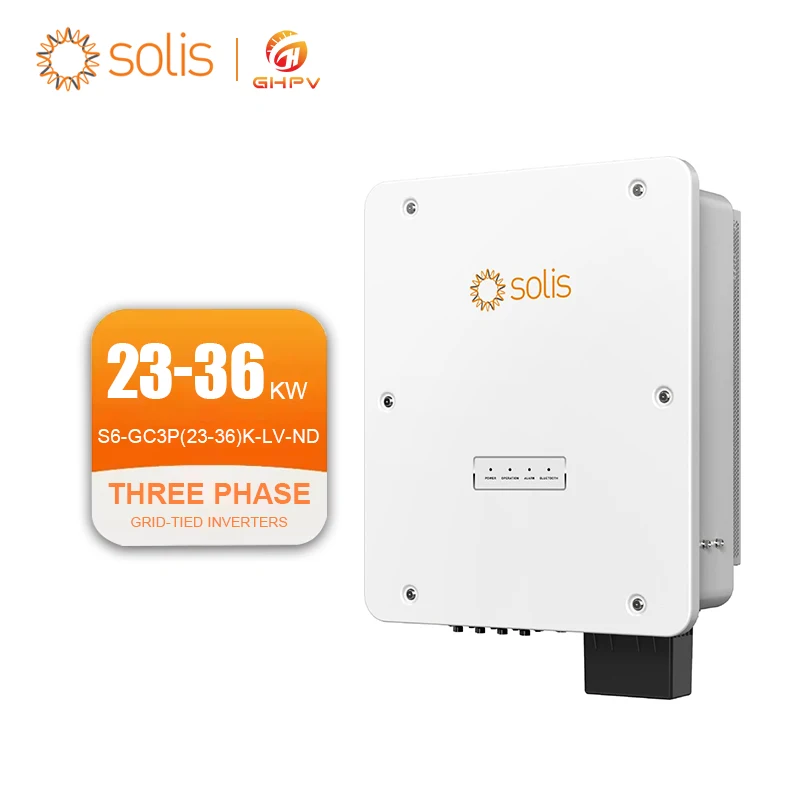 IN Stock Solis Hybrid Solar Inverter 23kw 25kw 30kw 36kw 3 Phase High Voltage S6-GC3P(23-36)K-LV-ND Solar Hybrid Inverter