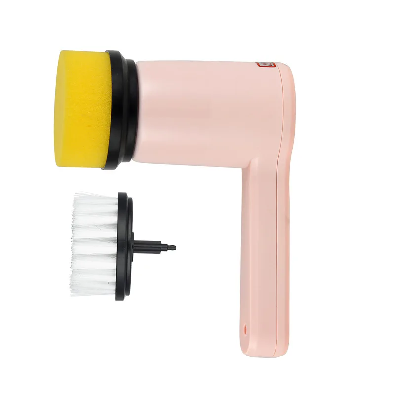 Portable Strong Clean Power Electric Spin Scrubber with 2 Brush Heads Cordless Electric Scrubber for Kitchen Floor Wall Cleaning