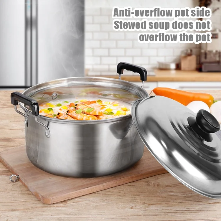 Shopee Hot продажа низкая цена 10 штук кухонная посуда caserole комплект кастрюлю набор наборы посуды из нержавеющей