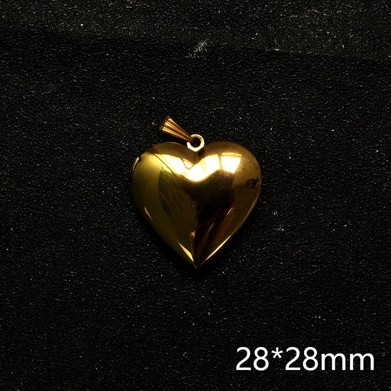 High Quality Stainless Steel 18K Gold Plated DIY Heart Picture Locket Pendants For Necklace