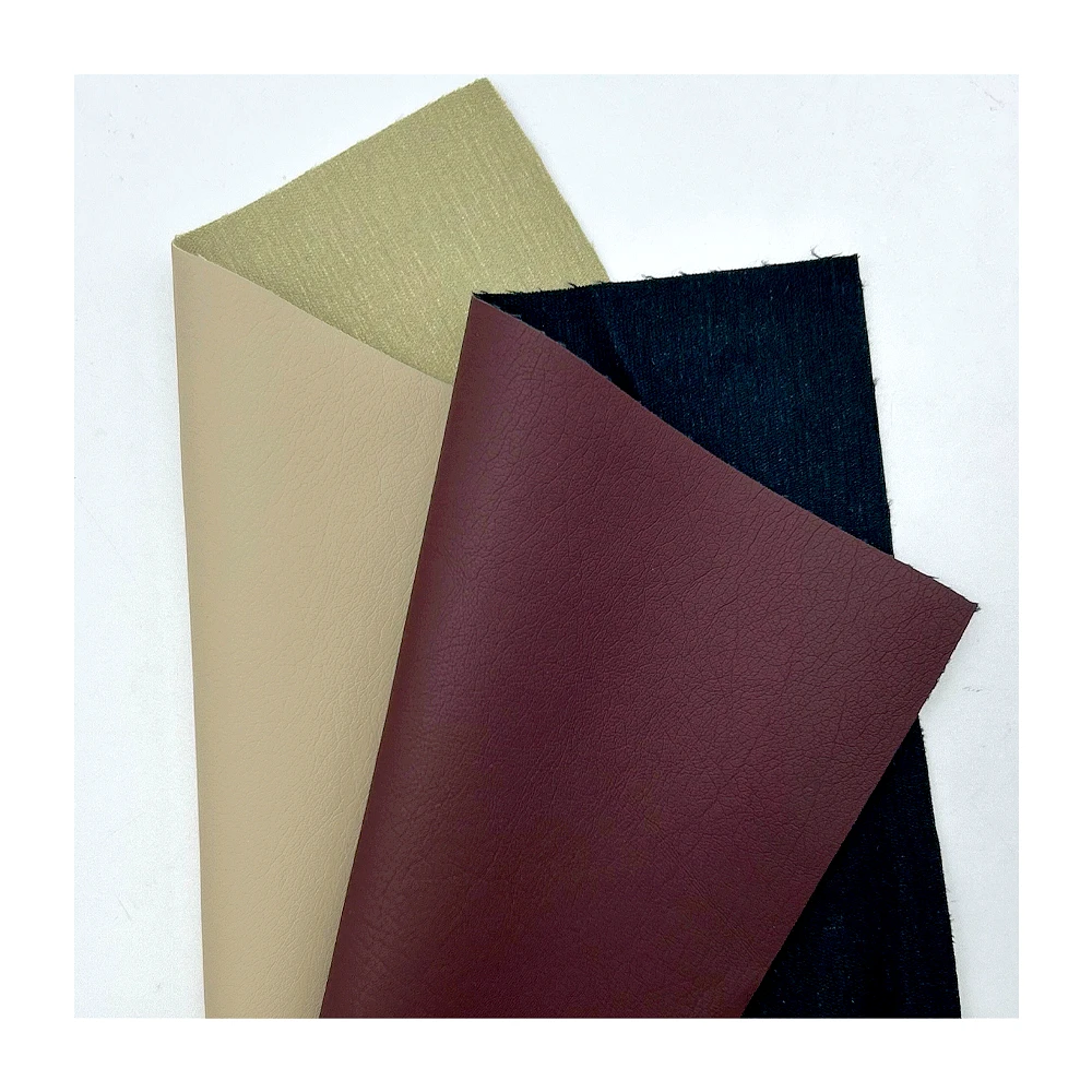 High Quality Elastic 0.7MM M101 Pattern Viscose Fabric Backing PU Synthetic Leather For Making Sofa Furniture