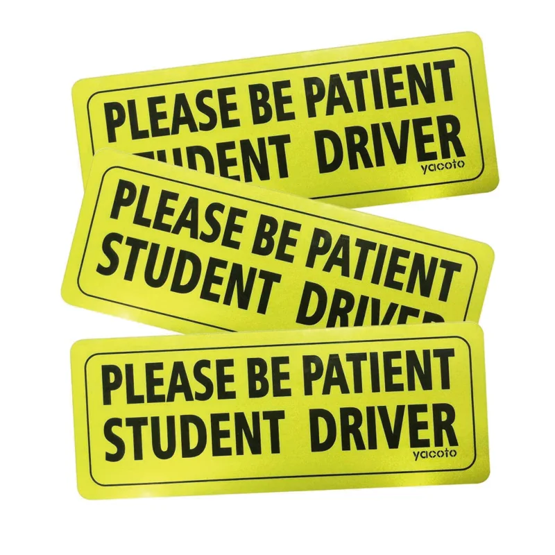 Custom magnet car sticker fridge magnet sign reflective safety new student driver car magnet signs