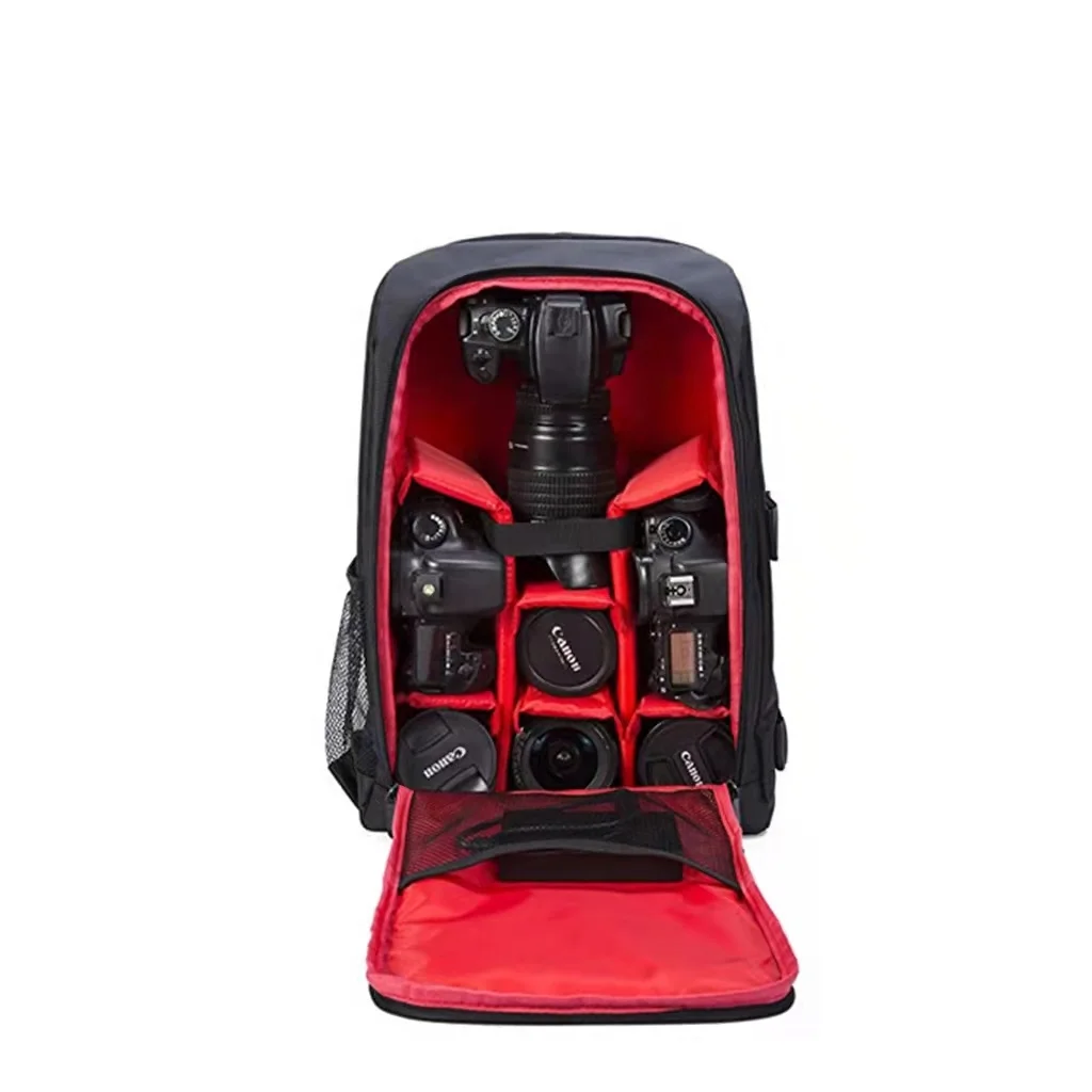 ISO BSCI Factory waterproof camera backpack bags for photography tripods flashes lenses camera video bags camera bags