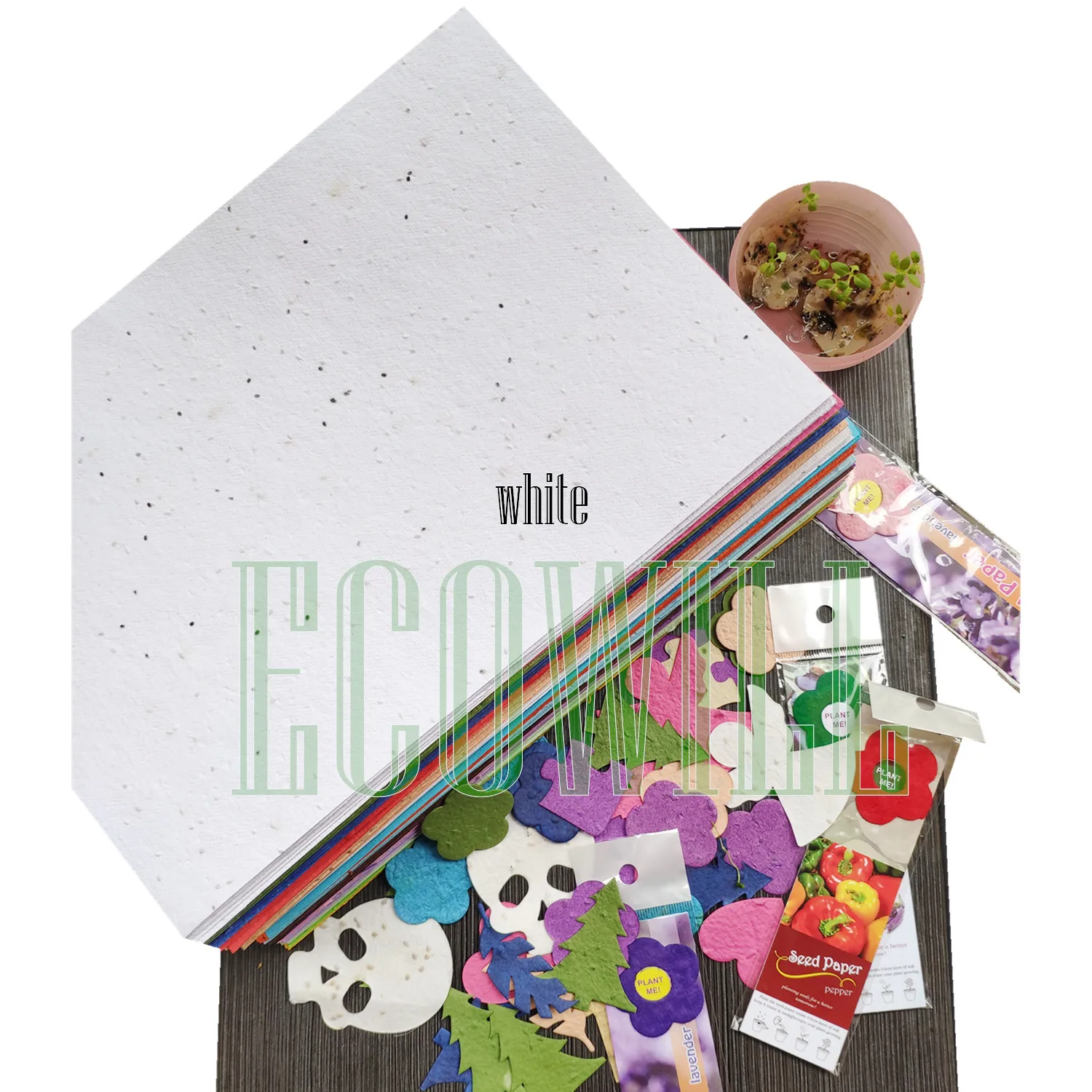 
Переработанная бумага для семян ручной работы A4 