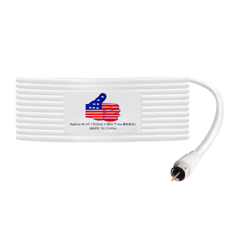 BAGLBSTAR 29-30M white New faible perte cable coaxial rg6 coaxial cable rp underwater rg6 coaxial cable