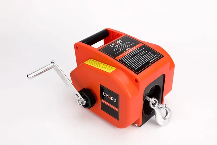 Portable Trailer Reversible Electric Winch 12V DC Power-in Power-out Freewheel Operations for Boats Up to 6000lbs