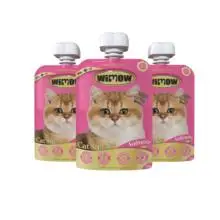 Recruit agent OEM ODM free sample wholesale 15g Health and nutrition wet cat food pouch for cat pet treats snacks food wholesale
