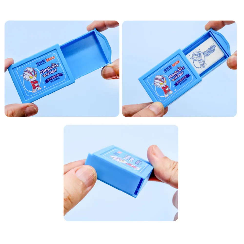 Anime Superman Magic Box Fun Eraser School Sample Kids Learning Stationery Gift Factory Colored rubber Factory for children