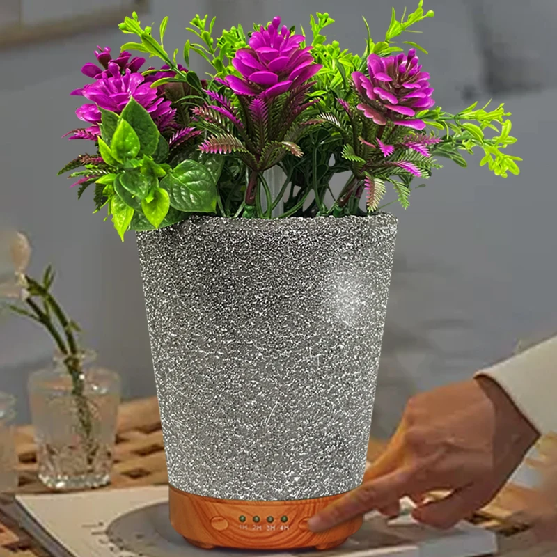 aroma oil diffuser 2023 wooden humidifier dorm room essentials home fragrance machine flowerpot humidifiers for home