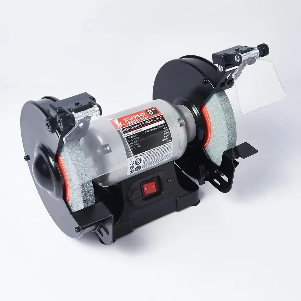 SUMO Metal Bench Grinder Machine 2980RPM Precision Bench Grinders Low Noise LED Light Grinder