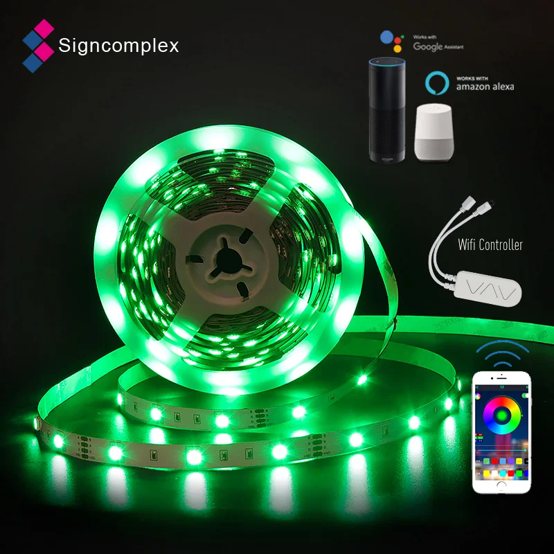 The latest  RGB flexible LED Strip Waterproof Dimmable Changing Color 5050 16.4 ft  Multicolor Led Strip