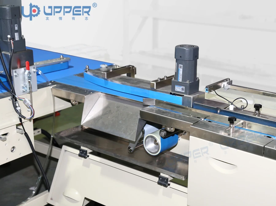 Nut Cereal Protein Bar packaging line Chocolate bar cookie biscuit packing machine with automatic sorting conveyor feeder