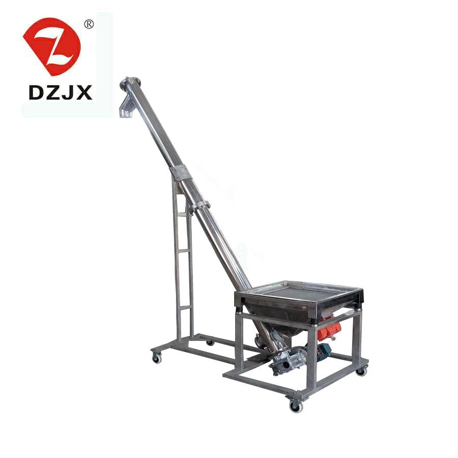 Small stainless steel hopper tube screw conveyor for powder