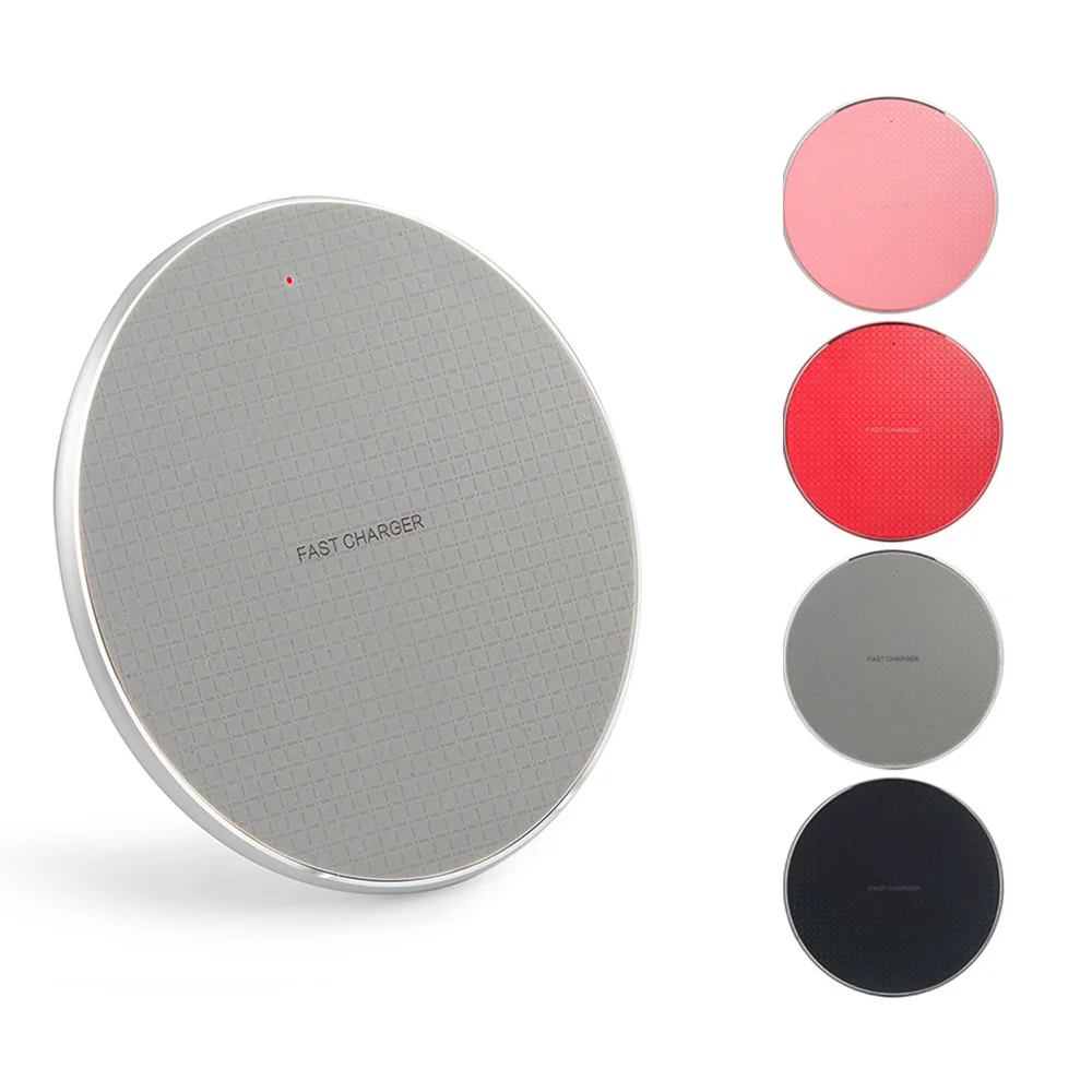 2023 Newest Aluminum Portable Qi Wireless Charger for iPhone8 for iPhone X for samsung s9 for xiaomi