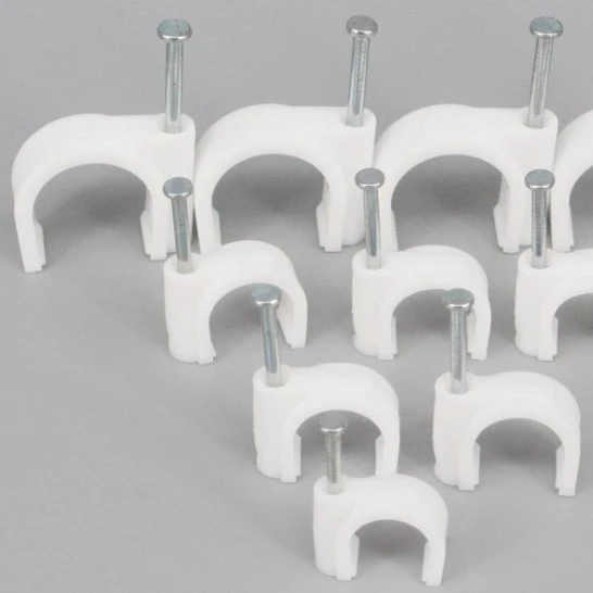 Standard size Plastic steel nail cable clip cable clip square cable tie 4-25mm