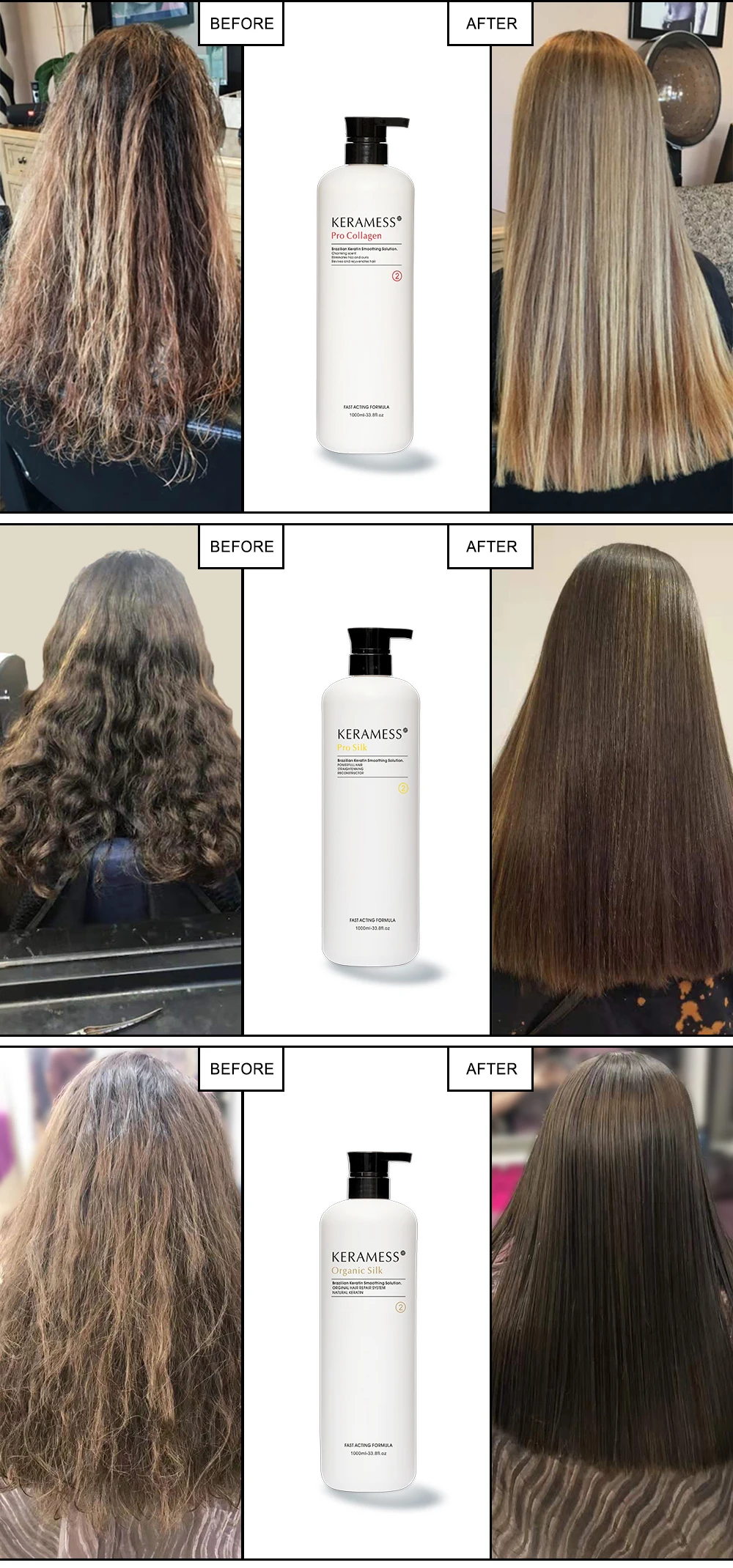 perfect feedback No side effects hair straightener keratin for Afro hair