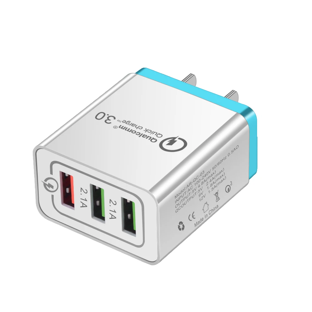  Бесплатная доставка 5 в 3 А 18 Вт USB быстрая зарядка 0 для IOS ЕС США Быстрая мобильного телефона Samsug s8 s9 Huawei