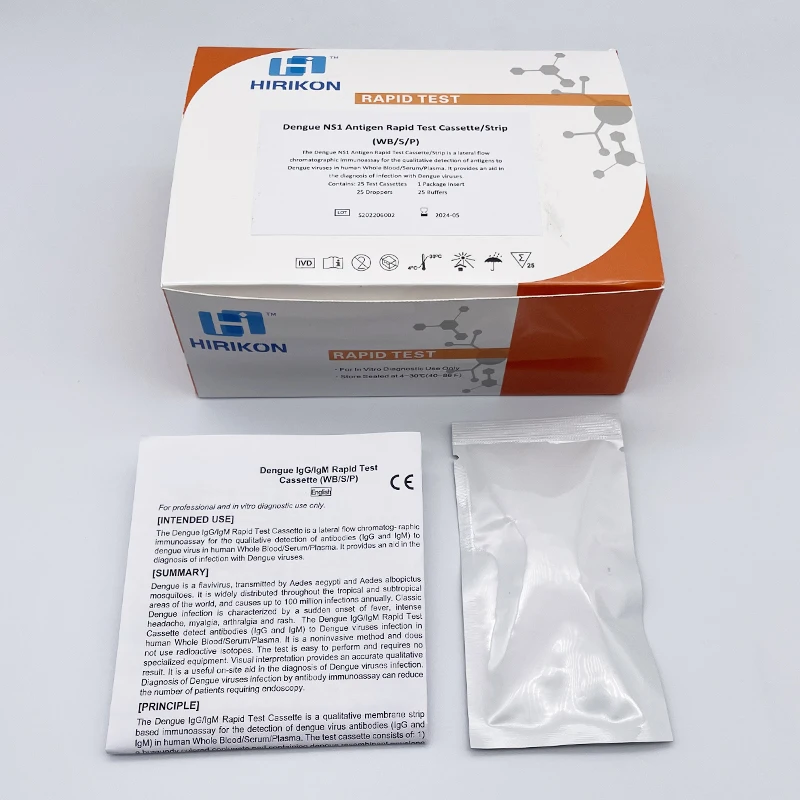 Infectious disease treatment dengue rapid detection kit cassette one step medical quick diagnostic rapid test strips dengue