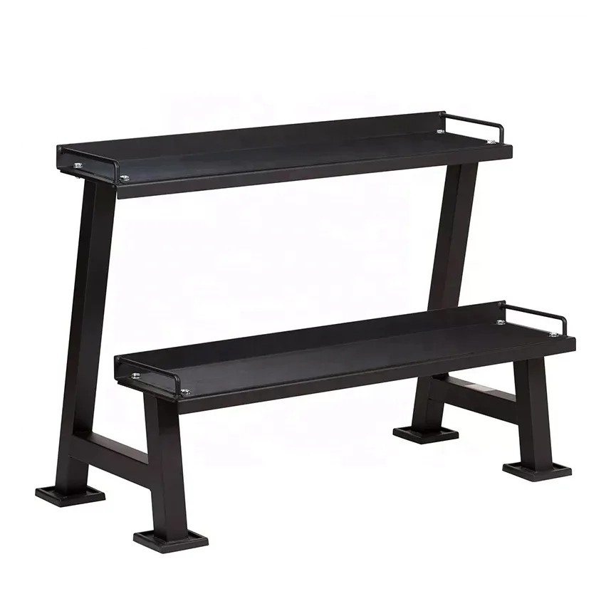 Fitness Kettlebell Storage Rack Home Gym Equipment 2 Layers Dumbbell Rack Weight Holder 2 Tier Kettle Bell Storage Rack