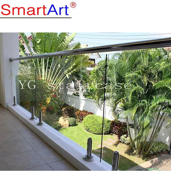 2022 Australian glass spigot railing ideas wood handrail for outdoor