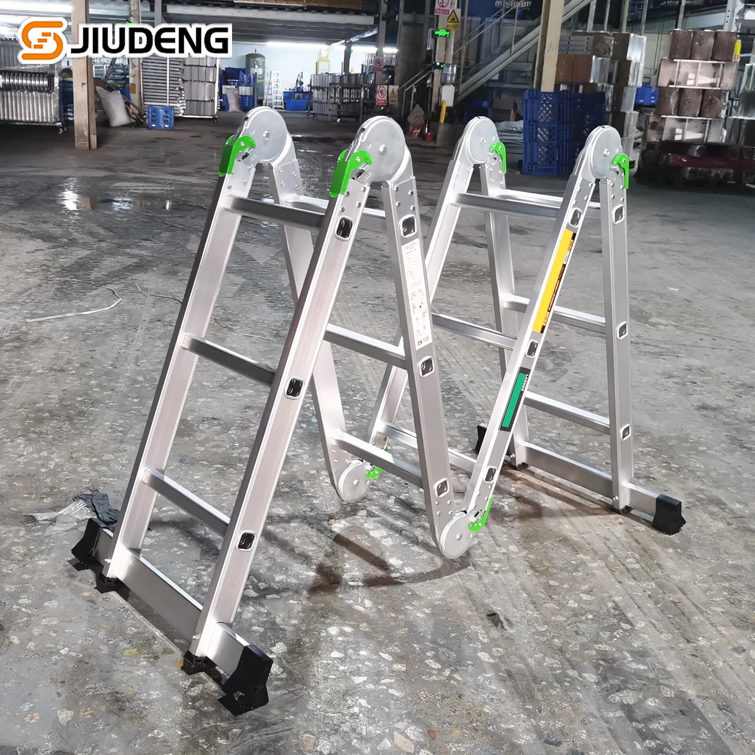 (Promotion) Foldable & Portable Aluminum Articulated Ladder 4*3 Steps 3.5m Length Stair Ladder
