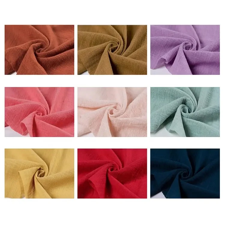Low MOQ Cheap Free Sample in Plain 150gsm Soft White 100 Linen Cotton Blend Fabric for Garment