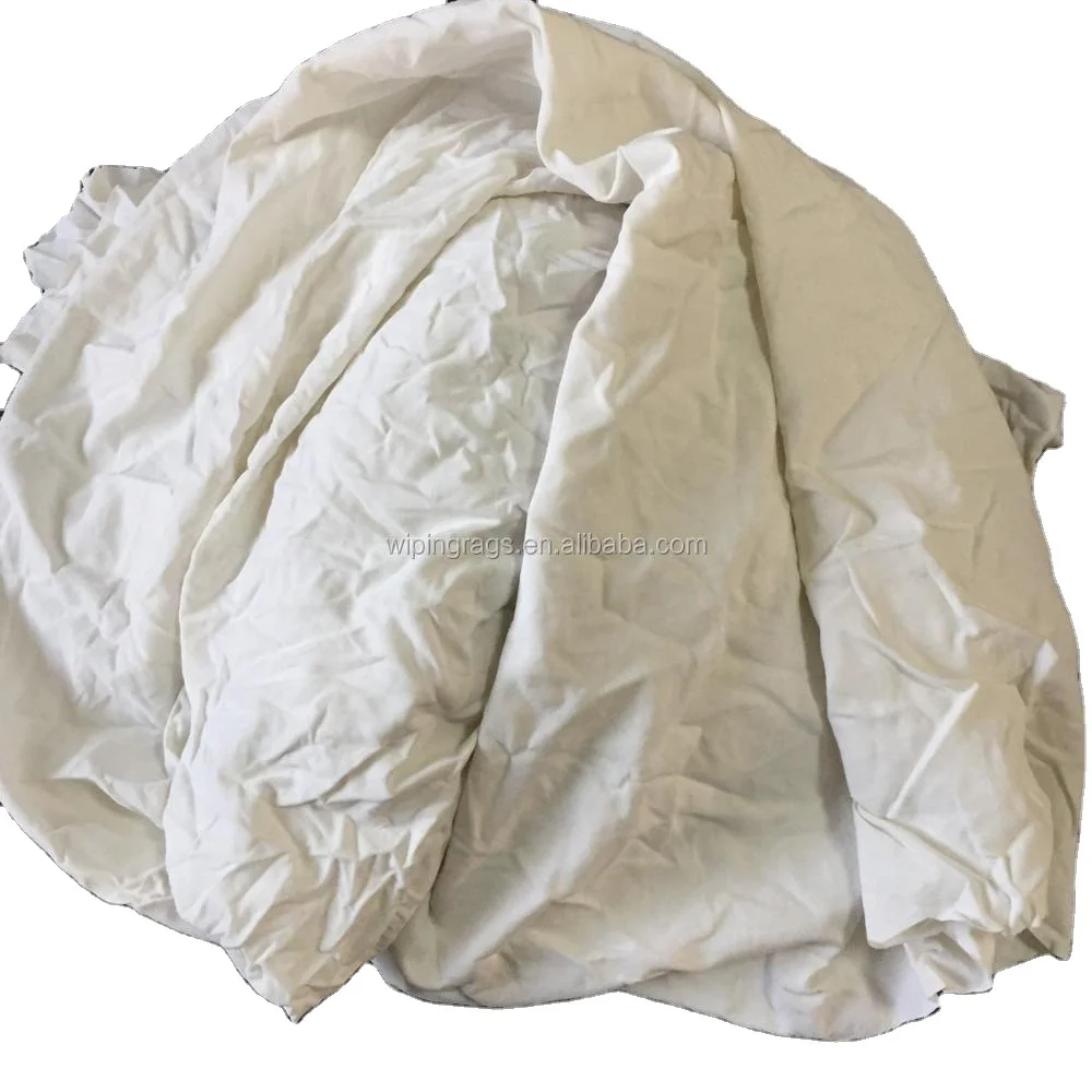 Мягкие квадратные простыни стандартного размера использованные белые тряпки из морского хлопка для