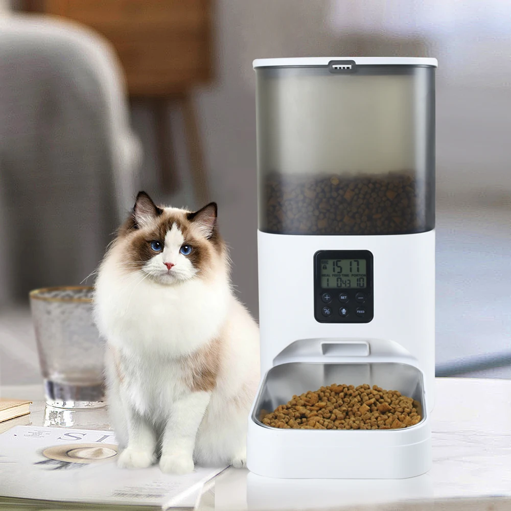 Hot Sell Smart 6L Automatic Pet Food Feeders Dry Food Dispenser with Camera Wifi Remote Control