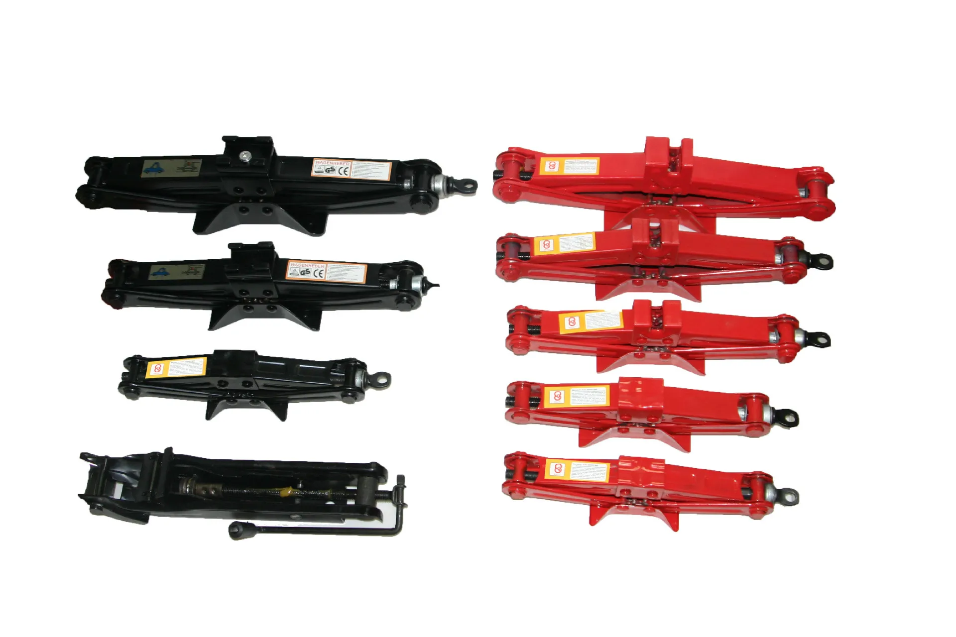 1.5 Ton red or black low profile light duty manual hand car scissor jack and scissor jack ratchet