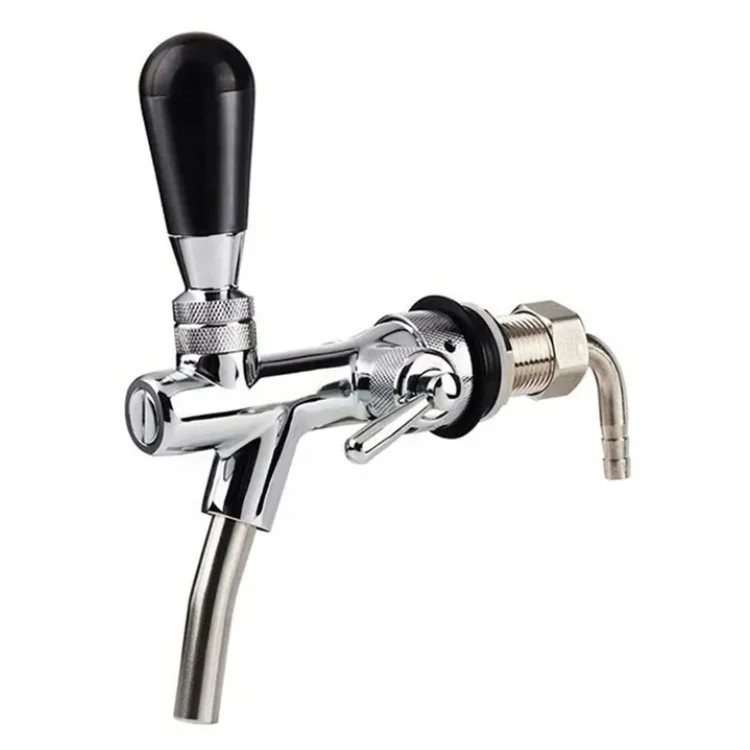 Draft Beer Tap Adjustable Beer Faucet Stainless Steel Brass Chrome Plating Shank with Ball Lock Kits Bar Accessories
