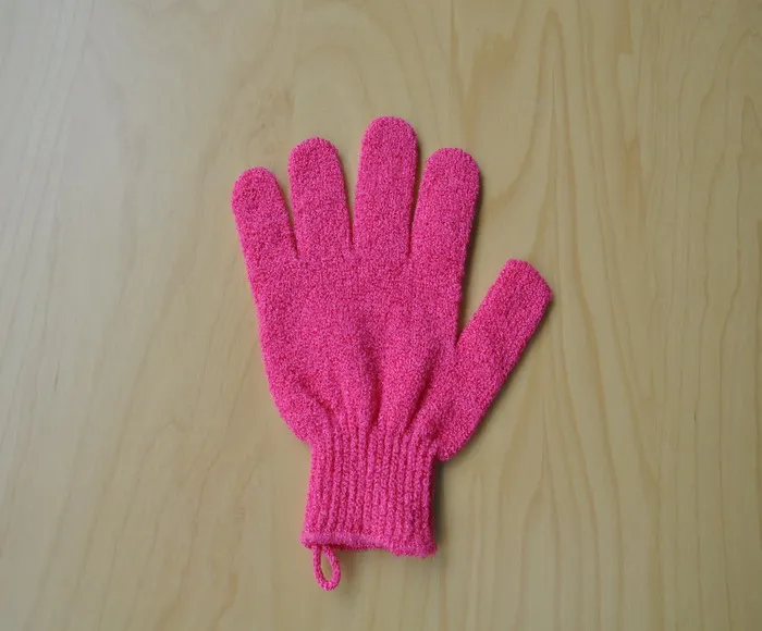 Exfoliating bath glove nylon exfoliating bath glove  loofah sponge