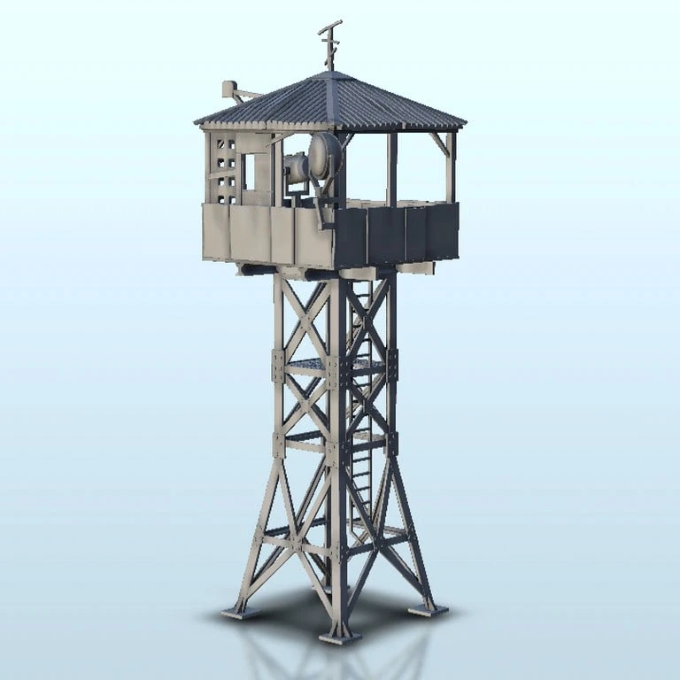 Prefab steel fast construction lookout tower guard security observe fire lookout tower with lightning protection