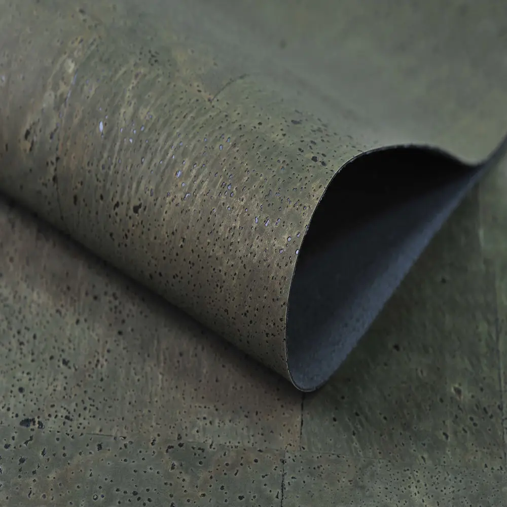 Hot Selling Dyed Color Natural Cork Fabric Cork Leather Fabric for Handbag Notebooks Bag Shoes Wallpaper