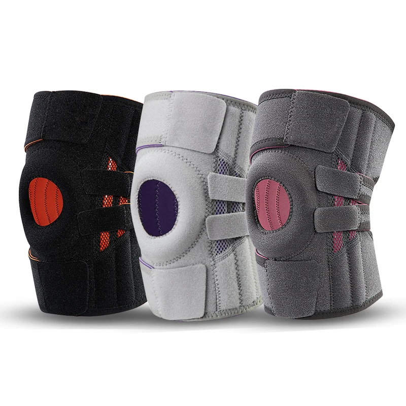 Mountaineering Elastic Customized Neoprene Open Patella Compression Knee Brace For Men And Women