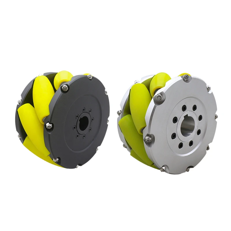 Large Industrial Robot Mecanum Wheel Yellow Heavy Duty 310mm Mecanum Wheel