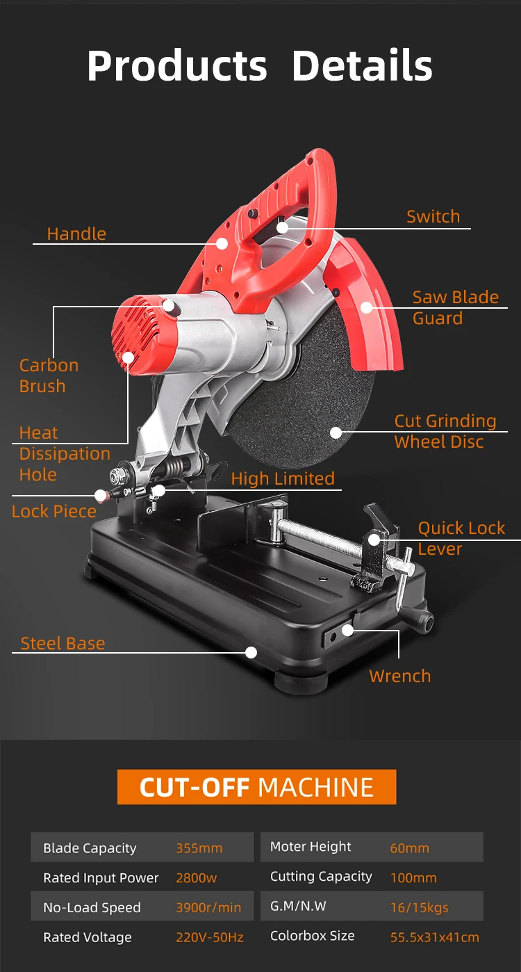 2024 HOT 355MM Factory Direct Supply Cutting Machine cut off machine cut off machine