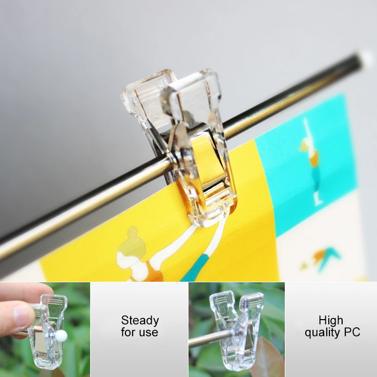 Height Adjustable Metal Clip Strip Sign Holder with Magnetic Base