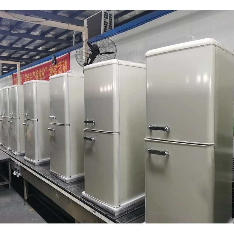 142L Vintage Refrigerator Top Freezer Double Door Fridges Retro Fridge for Home Factory Price Home Refrigerator