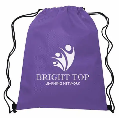direct Factory supply custom logo printed promotional gift non woven backpack draw string bag