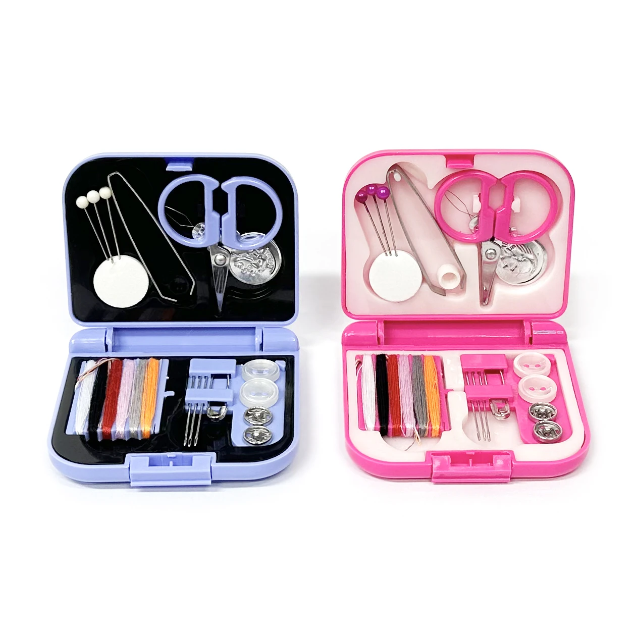 Mini Folding Sewing Box, Customized Logo Promotional Sewing Kit for Hotel and Travel Agency