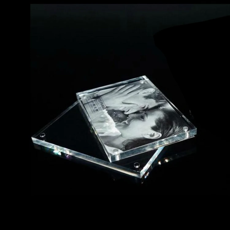 Custom size magnetic photo frame acrylic 4x6 inch wedding baby square photo frame