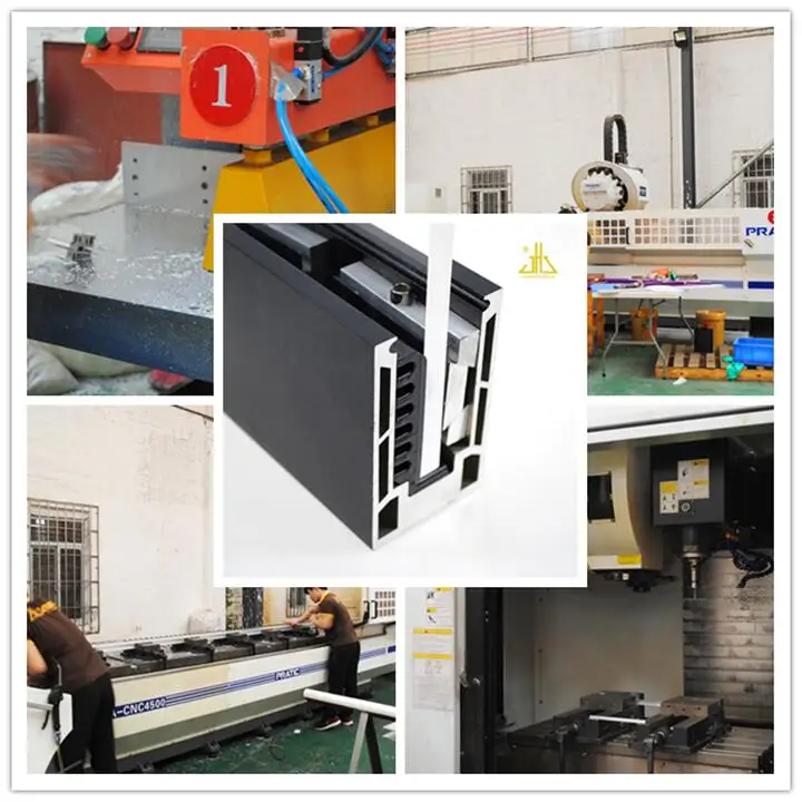 ZHONGLIAN U-slot hardware side-mounted glass railing joint aluminum clip with screw hole 5