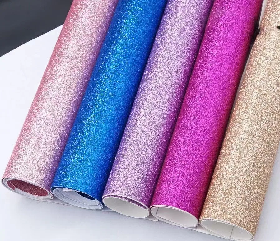 Wholesale CPP Glitter Film Roll Sparkle Thermal Glitter Film Transparent Hologram Lamination Film