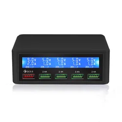 Quick Charge 3.0 Desk Multi Port Usb Charger Mobile Phone Wall Charging Dock Station